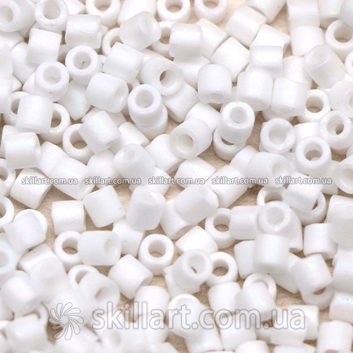 Бисер DBL-351 Miyuki Delica Beads 8/0 (матовый, белый)